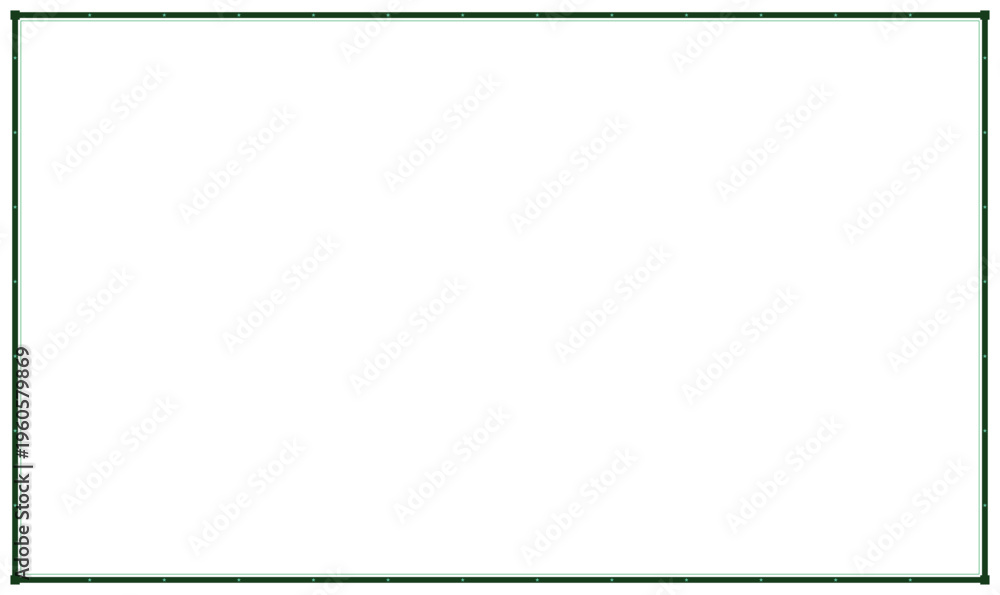 Obraz premium Dark Green Rectangle Frame Vector Border on White Background Minimalist Digital Banner Template