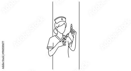 Dedicated healthcare professional preparing vital medication with precision, symbolizing medical