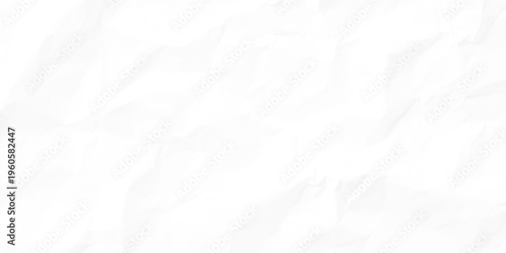 Naklejka premium Crumpled white paper texture background with soft folds and creases