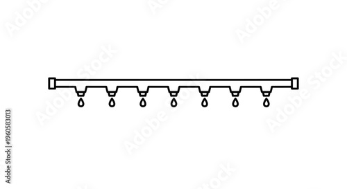 Modern Efficient Drip Irrigation System Delivering Precise Water Droplets for Sustainable