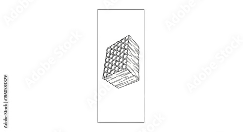 Detailed technical illustration of an intricate hexagonal internal structure within a robust