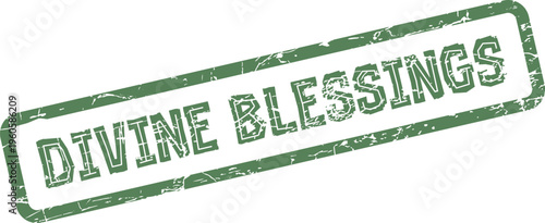 A vintage Divine Blessings mark conveying spiritual favor and heavenly grace with a rustic feel