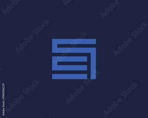 se logo abstract blue background