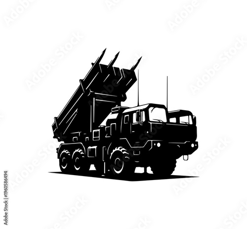 Military Missile Launcher Vehicle Illustration