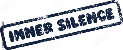 Achieving profound calmness with a tranquil inner silence mental health inspiration stamp