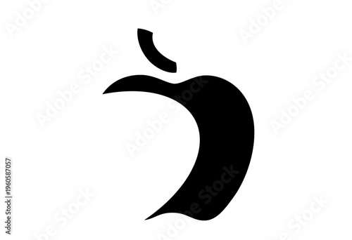 Abstract illustration of a stylized fruit, representing freshness and health in a minimalist design