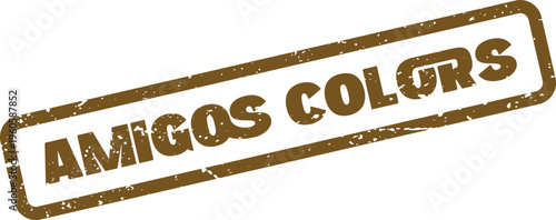 Amigos Colors Stamp for Celebrating Diversity and Friendship Expressing Vibrant Hues of Unity and Togetherness
