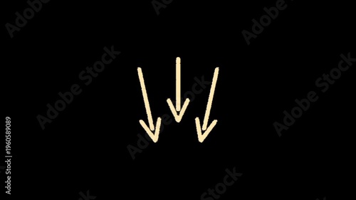 Three arrows use for editing pointing something.