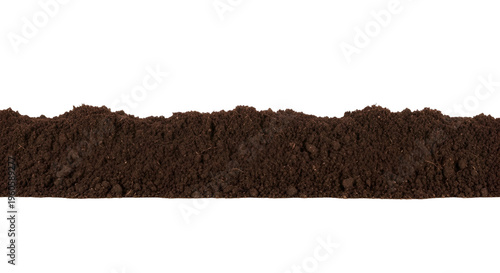 Soil texture on black background dirt brown