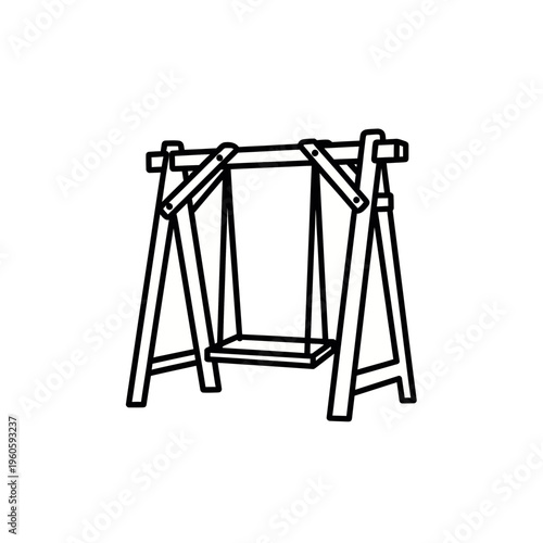 Onchilla Swing Line Icon – Avurudu Festival Symbol Sri Lanka