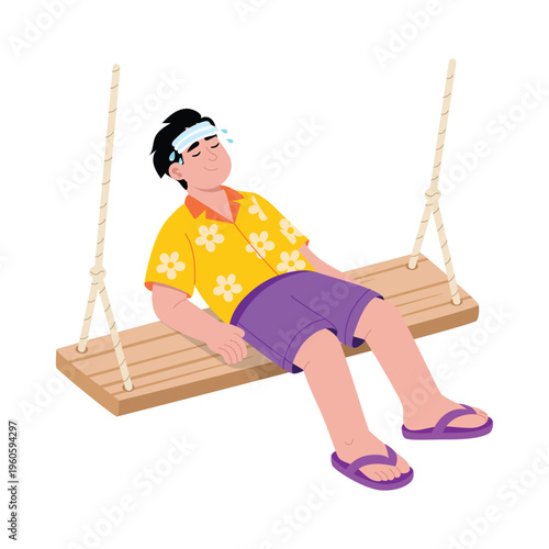 Swing Relaxing Vector Concept illustrations EPS File 