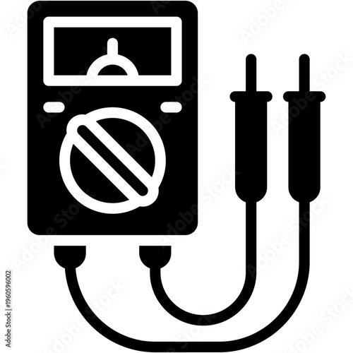 Multimeter Electrical Measuring Tool Vector Icon for Electronics and Repair
