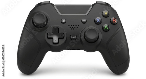 Modern Black Wireless Game Controller for PC and Console Gaming