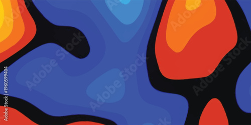 Abstract colorful fluid pattern with organic shapes and smooth color transitions resembling a heat map or topographic contours.