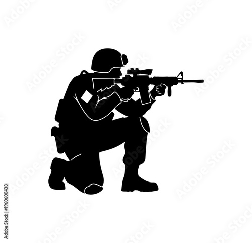 Sniper in Tactical Crouch Position