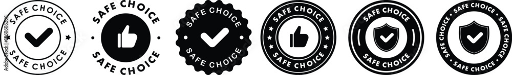 Fototapeta premium Safe Choice Trust Badges