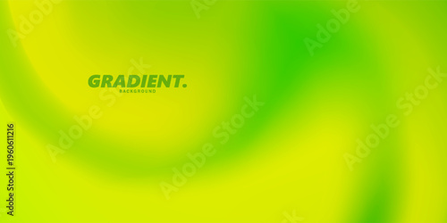 Set of vibrant mesh gradient of a smooth blend of lime green and bright lemon yellow