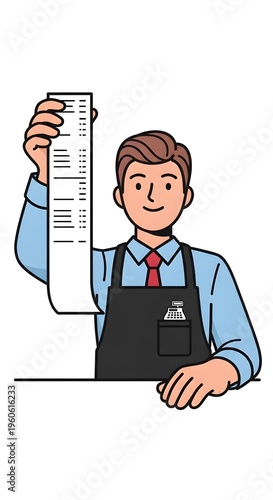 businessman holding a document