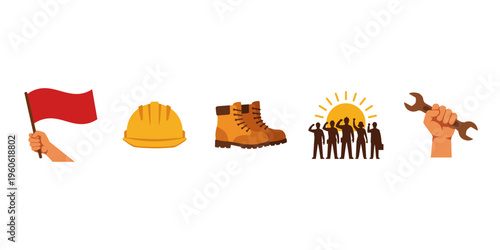 Labor Day Icons Set