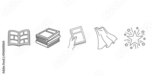 Comic Book Icons Set