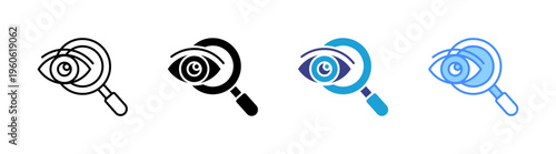 Observation icon set multiple style collection