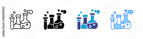 Laboratory icon set multiple style collection
