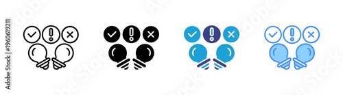 Hypothesis icon set multiple style collection