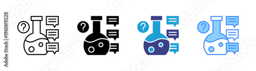 Questions icon set multiple style collection