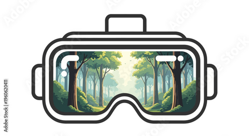 Eco Tourism Travel Luggage Nature Concept Illustration