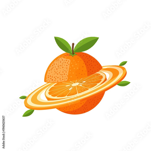 Orange Fruit Sliced Fresh.