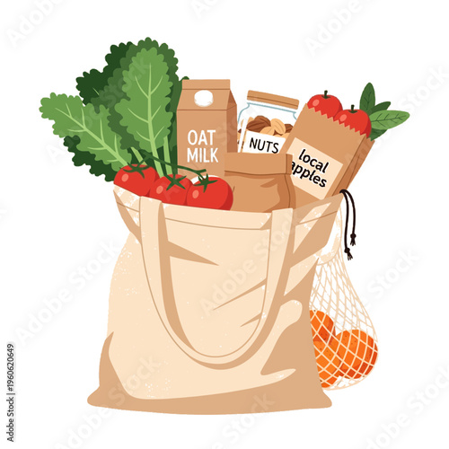 Reusable Shopping Bag Groceries.