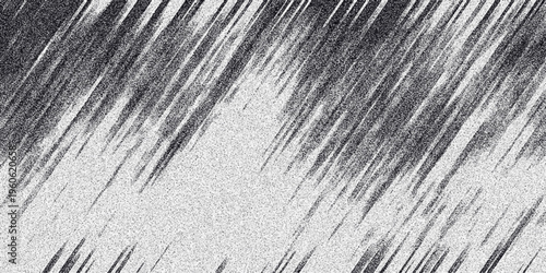 Diagonal abstract grayscale lines with a strong textured and grainy effect, creating a dynamic background for graphic design and artistic compositions