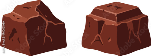 Sweet chocolate candy vector illustration tasty broken chunks