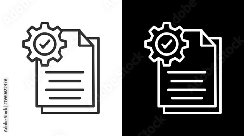 Sop Document White Icon Set Vector 
