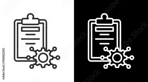 Technical White Icon Set Vector 