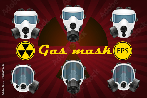 respirator breathing mask for protection against diseases and infections transmitted by airborne droplets stop virus vector illustration