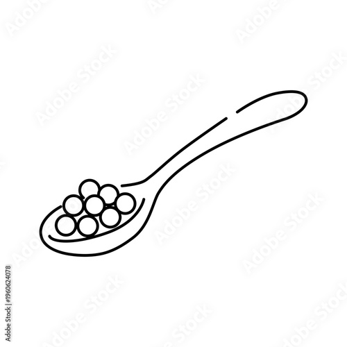 Spoon with Caviar or Pearls