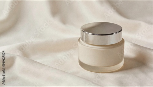 A transparent glass perfume bottle floats above rippling water with golden light reflections and elegant concentric waves in a studio environment.