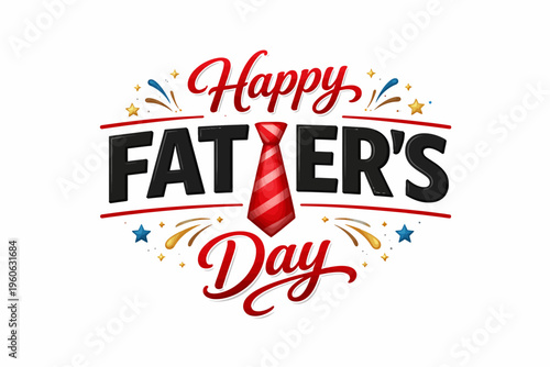 Happy father's day celebration logo