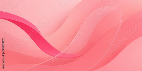 Abstract pink background with soft flowing waves of silk texture and smooth vector curves creating a light decorative wallpaper design