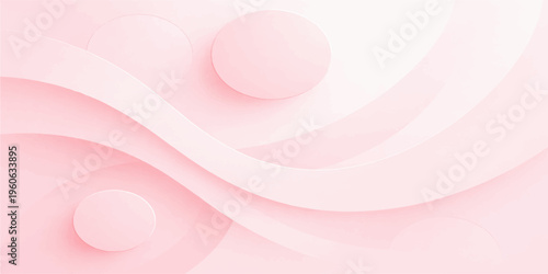 Elegant abstract pink background with soft waves and heart shapes creating a romantic vector illustration for Valentine's Day wedding cards and floral art wallpaper