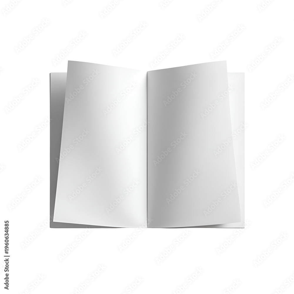 Naklejka premium Stack of blank white paper notebooks minimalist design clean workspace background