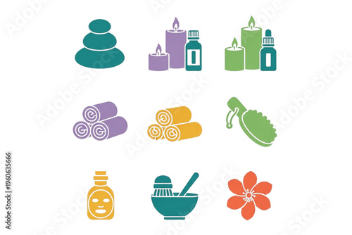 set of spa icons