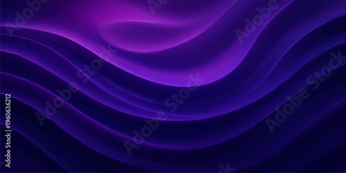 Abstract purple and blue background with flowing silk waves and a smooth satin texture creates a luxury textile wallpaper design featuring soft light and motion