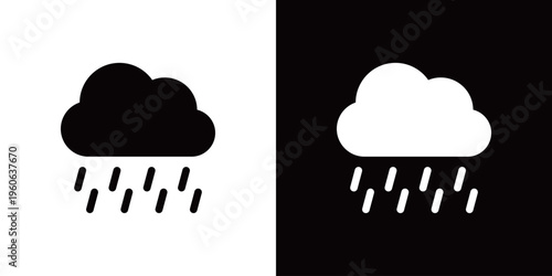 強い雨の天気アイコン