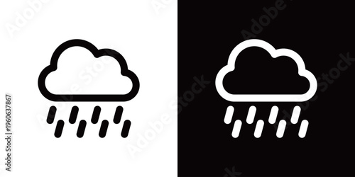 雨のアイコン 強い雨 天気予報