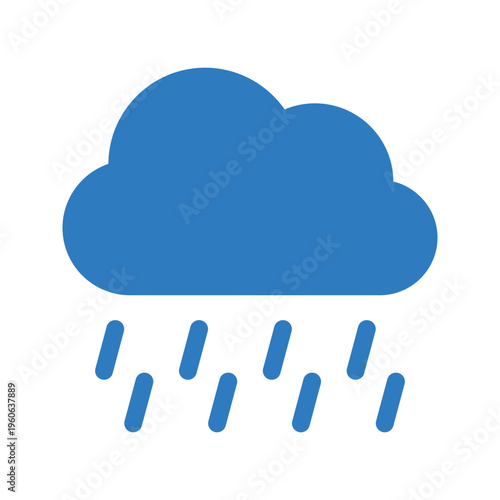 雨のアイコン 強い雨 天気予報