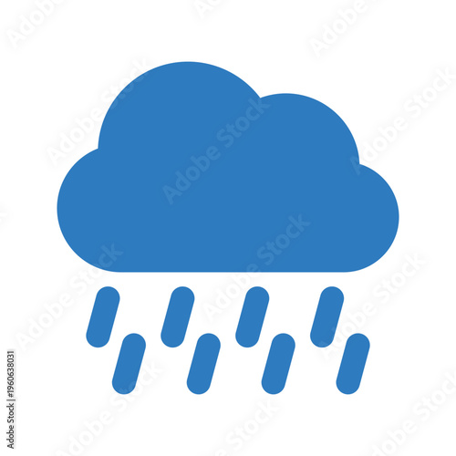 雨のアイコン 強い雨 天気予報