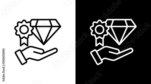 Value Proposition White Icon Set Design