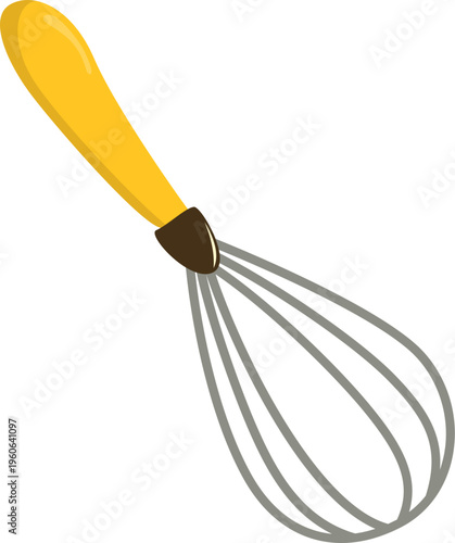 Yellow Handle Whisk Illustration
